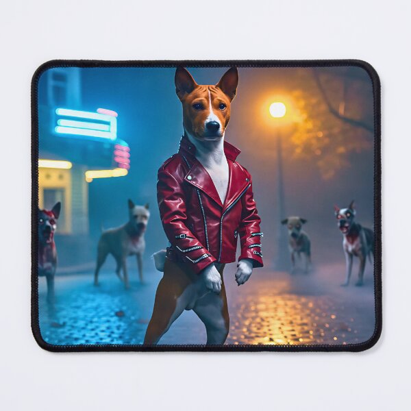 Item preview, Thriller Howl: Basenji Zombie Dance T-Shirt – Funny Retro Halloween Dog Tee designed and sold by LojaKoru.