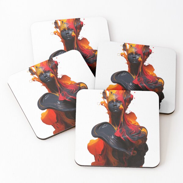 Item preview, Molten Majesty – Abstract Liquid Art in Fiery Hues designed and sold by zevorgue.