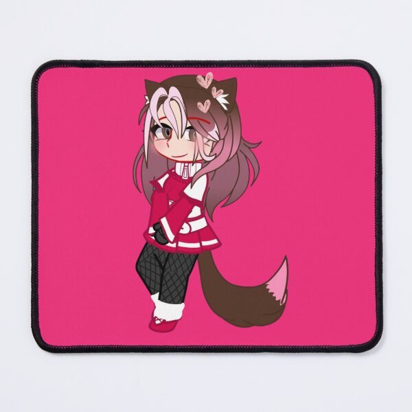 Item preview, Adorable gacha wolf girl with hearts and blushing cheeks. designed and sold by gachanime.