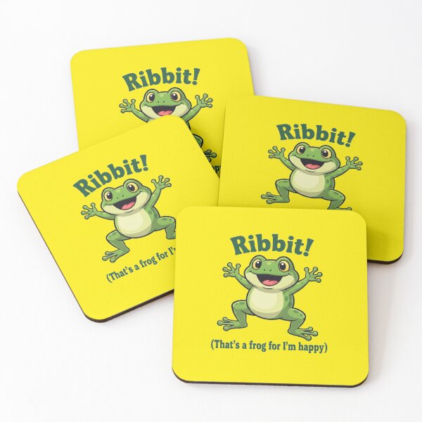Item preview, Funny Ribbit Frog Happy Quote Cute Amphibian Design designed and sold by WittyNest Studio.