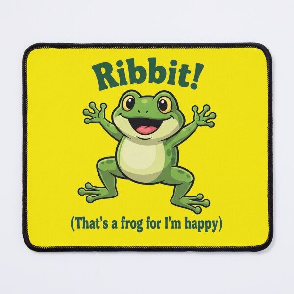 Item preview, Funny Ribbit Frog Happy Quote Cute Amphibian Design designed and sold by WittyNest Studio.