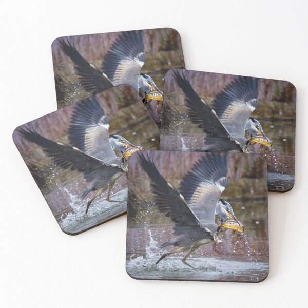 Item preview, Grey Heron fishing designed and sold by Still Wild.