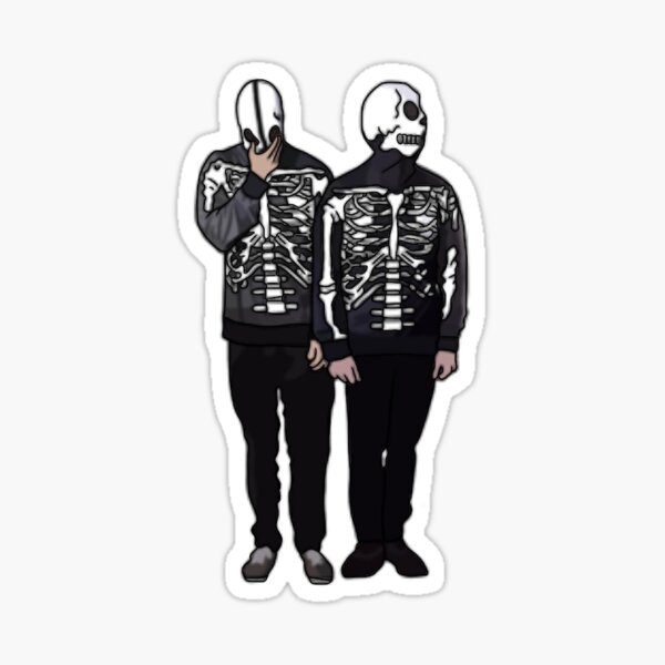 Item preview, Skeleton Hoodie Skull Album Rock Band Sticker designed and sold by rhawkinsdesigns.
