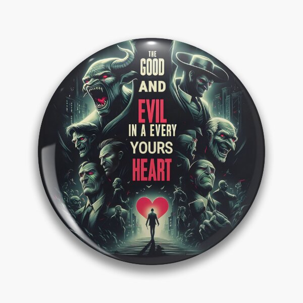 Item preview, Good Evil Demon Silhouette Heart designed and sold by Voodoo Store Paranormal Collections.