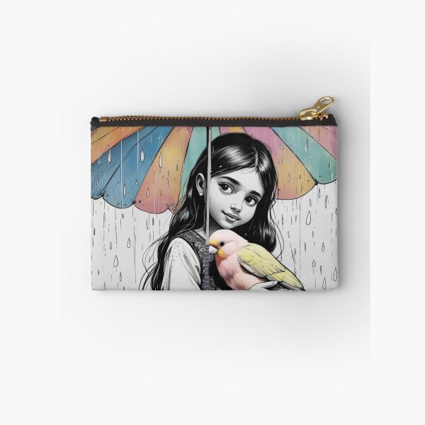 Item preview, Girl With a Parrot and a Colorful Umbrella 4 designed and sold by AlinaSCorner.