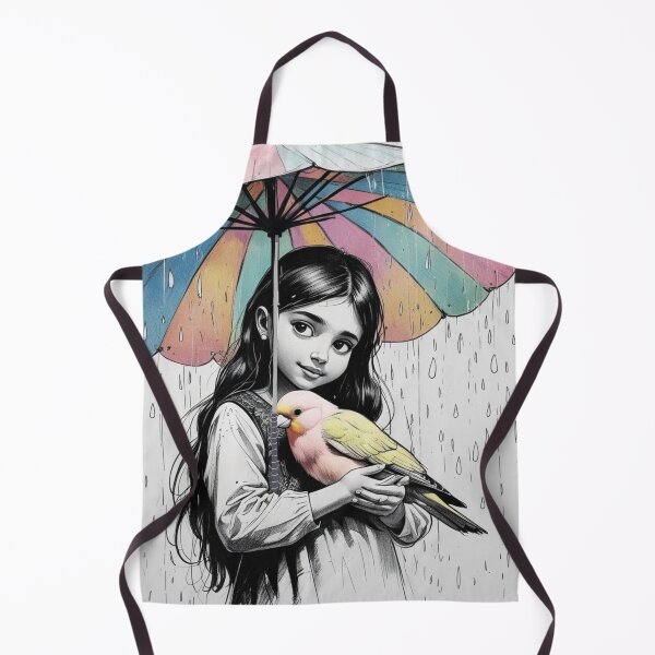 Item preview, Girl With a Parrot and a Colorful Umbrella 4 designed and sold by AlinaSCorner.