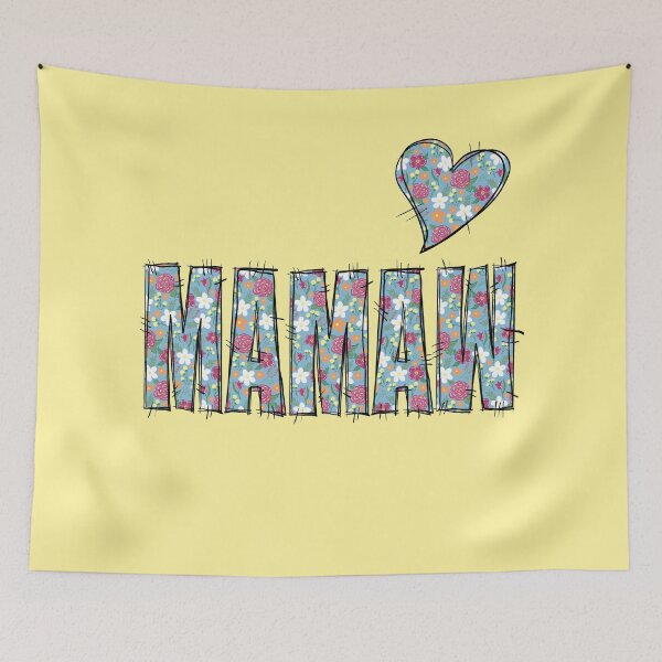 Item preview, MAMAW Floral Stitch Pattern With Yellow Background  designed and sold by missmann.