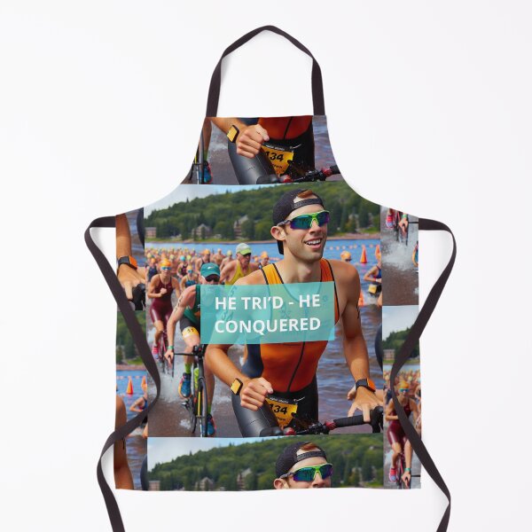 Item preview, He Tri’d — He Conquered | Triathlon Motivation Design designed and sold by Triathlongram.