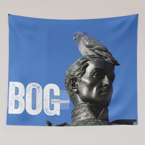 Item preview, Bog Brand Bolivar with a black dove on top in Plaza de Bolivar designed and sold by BogBrand.
