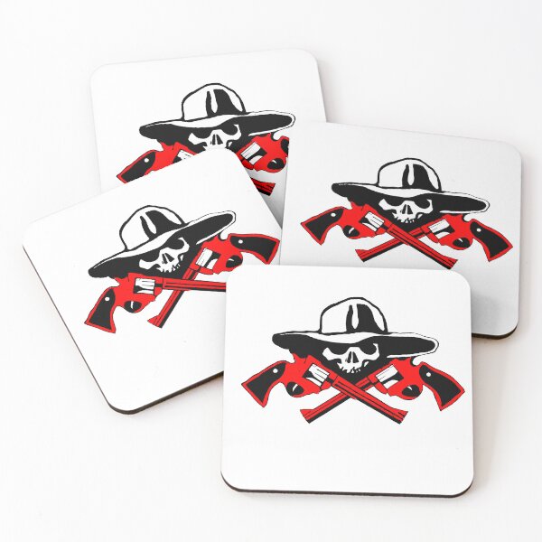 Item preview, The Gunslinger Red Black Cowboy Badge designed and sold by Jcat7.