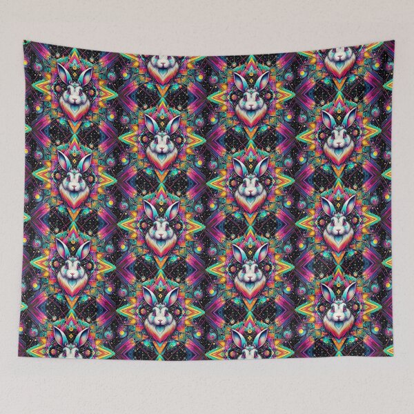 Item preview, Colorful geometric decorative mystic bunny designed and sold by Dogandesighn.