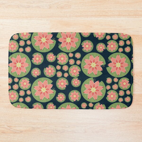 Item preview, Lily Pond - Navy designed and sold by Honey Crystal Fashion and Homegoods .