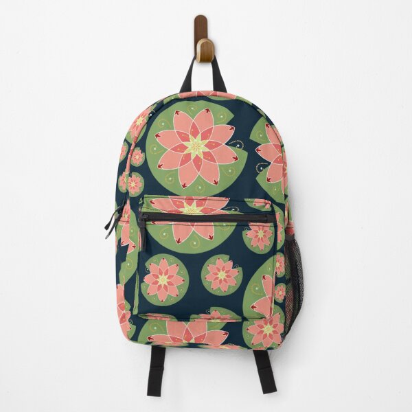 Item preview, Lily Pond - Navy designed and sold by Honey Crystal Fashion and Homegoods .