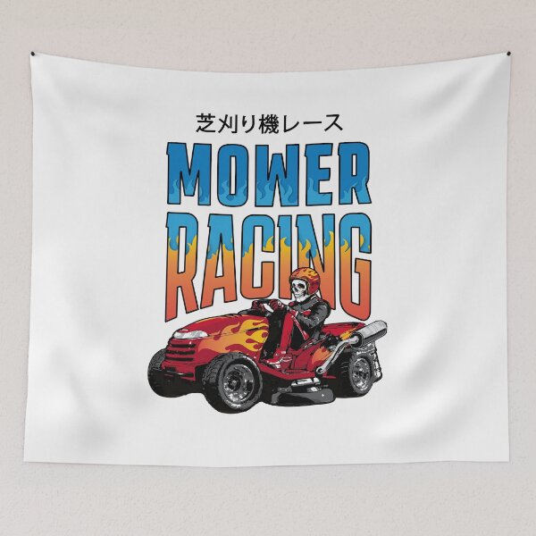 Item preview, Lawnmower Racing - Flames - Lawn Mower Racing designed and sold by RaceDayRags.