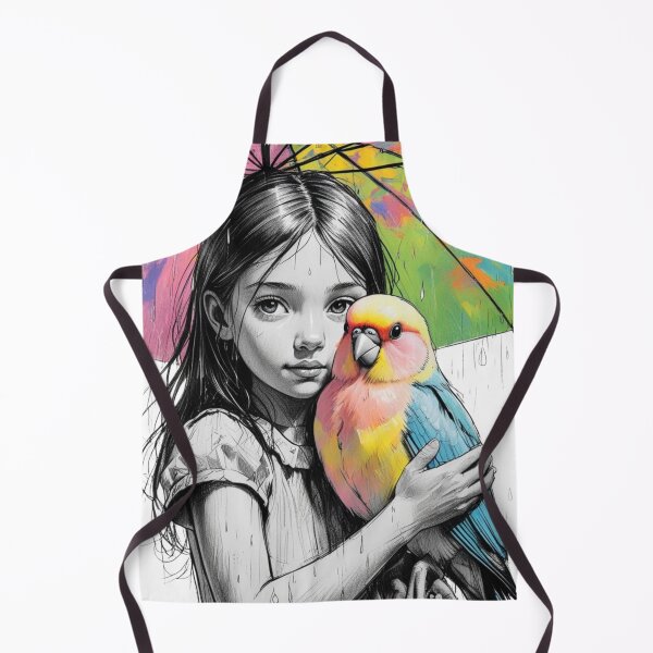 Item preview, Girl With a Parrot and a Colorful Umbrella 5 designed and sold by AlinaSCorner.
