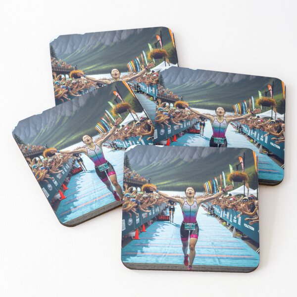 Item preview, She Tri’d — She Conquered | Triathlon Finish Line Glory designed and sold by Triathlongram.