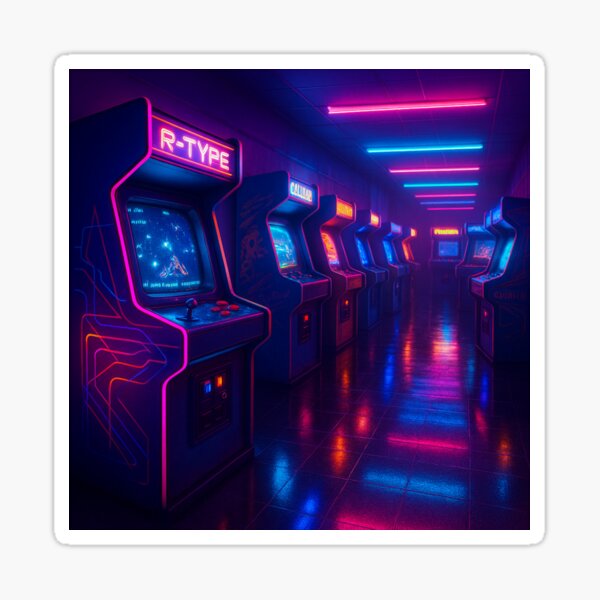 Item preview, Retro arcade room – neon 80s vibe designed and sold by LoomisDreams.