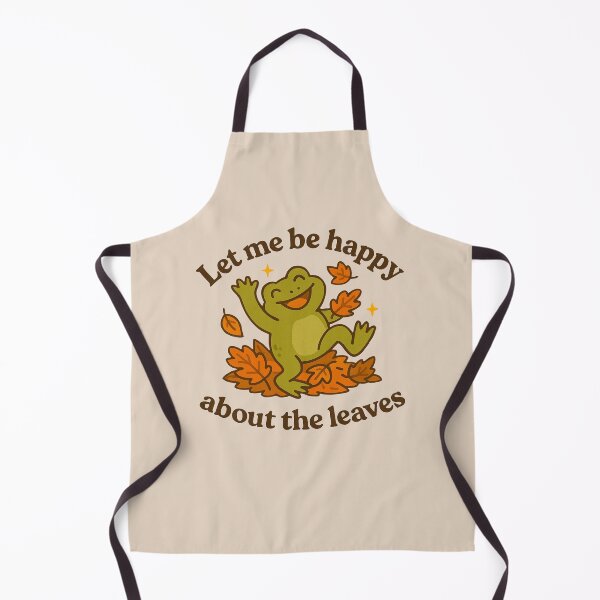 Item preview, Frog – Let Me Be Happy About the Leaves | Cute Fall Sticker designed and sold by SnugbugStudios.