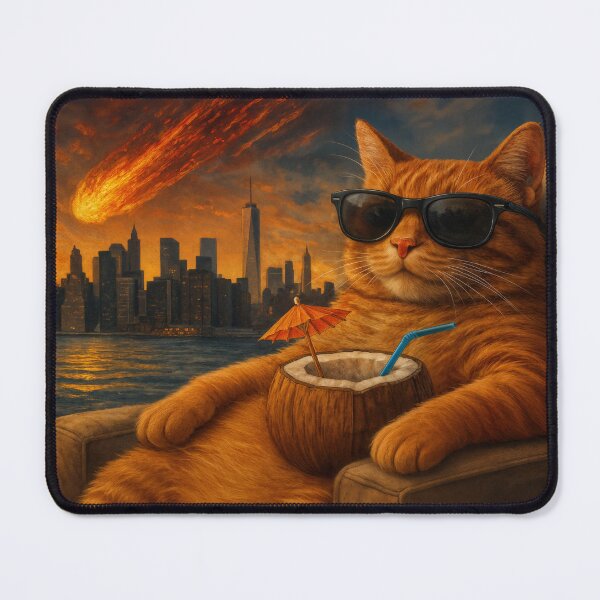 Item preview, Chill Cat Watching the Apocalypse – Funny End of the World Art designed and sold by Arcaucil.