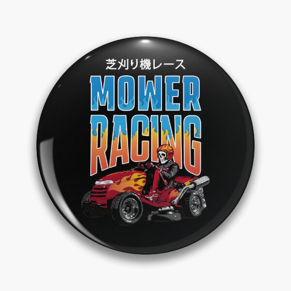 Item preview, Lawnmower Racing - Flames - White Text - Lawn Mower Racing designed and sold by RaceDayRags.