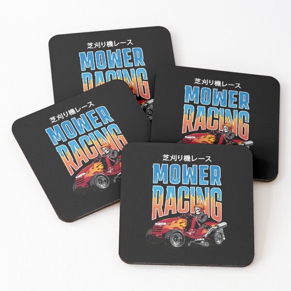 Item preview, Lawnmower Racing - Flames - White Text - Lawn Mower Racing designed and sold by RaceDayRags.