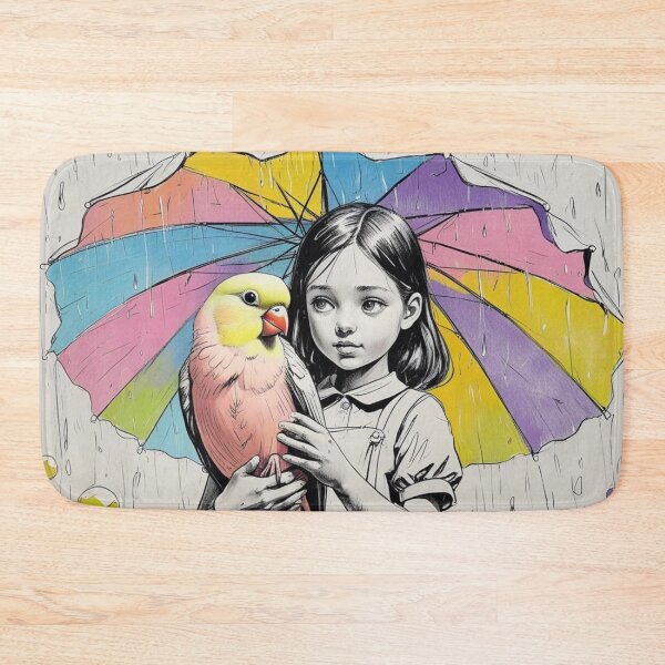 Item preview, Girl With a Parrot and a Colorful Umbrella 6 designed and sold by AlinaSCorner.
