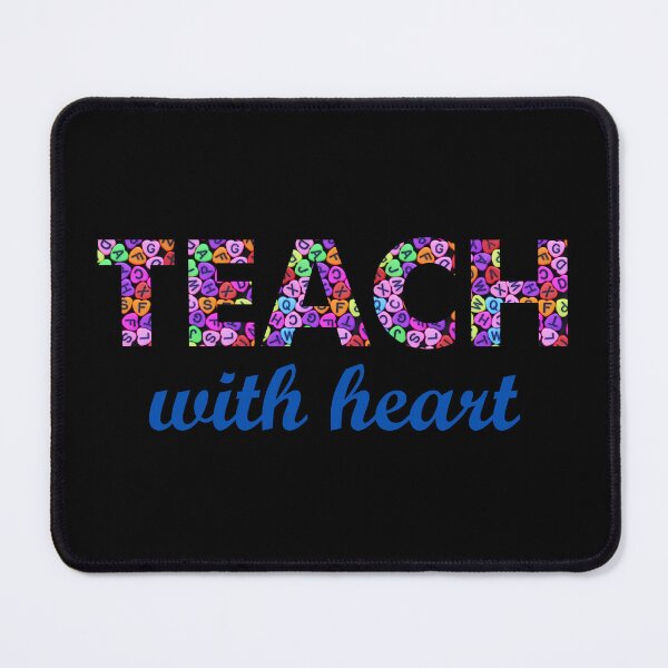 Item preview, Teach with heart, colorful hearts with letters designed and sold by Artejuli.