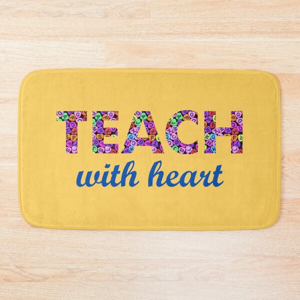 Item preview, Teach with heart, colorful hearts with letters designed and sold by Artejuli.