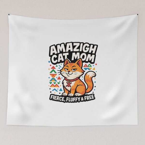 Item preview, Amazigh Cat Mom – Fierce, Fluffy & Free designed and sold by salimarts5dz.
