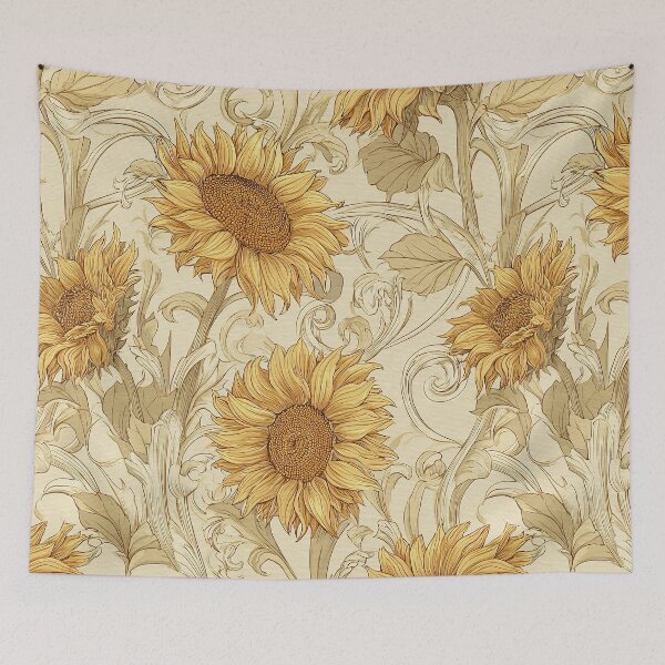 Item preview, Vintage Botanical, Golden Sunflower  designed and sold by RyanPhamDesigns.
