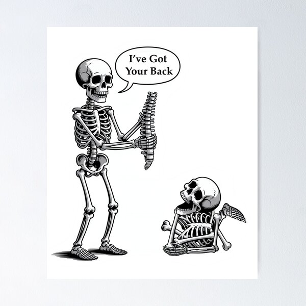 Item preview, Ive Got Your Back Halloween Skeletons  designed and sold by ChearshiPrints.