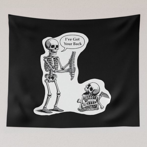 Item preview, Ive Got Your Back Halloween Skeletons  designed and sold by ChearshiPrints.