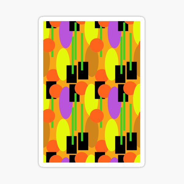 Item preview, 60s Wallpaper design on Orange background designed and sold by TerenceLacey.