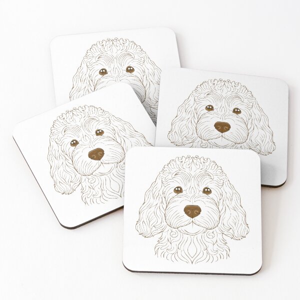 Item preview, outline of Goldendoodle (transparent fur) designed and sold by creepyCabin.