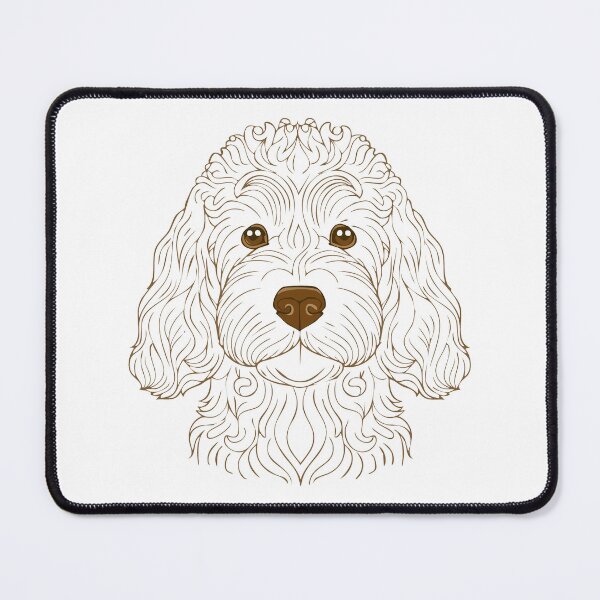 Item preview, outline of Goldendoodle (transparent fur) designed and sold by creepyCabin.