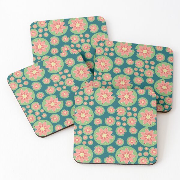 Item preview, Lily Pond - Teal designed and sold by Honey Crystal Fashion and Homegoods .