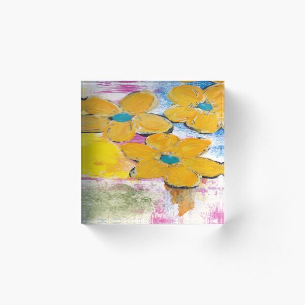 A Summer's Garden Acrylic Block