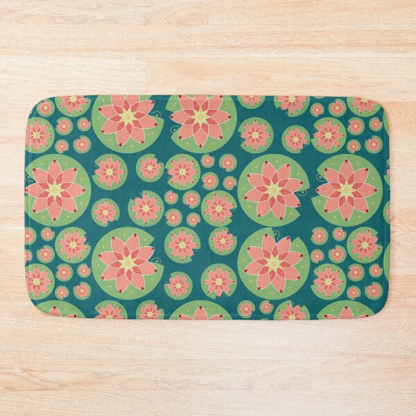 Item preview, Lily Pond - Teal designed and sold by Honey Crystal Fashion and Homegoods .
