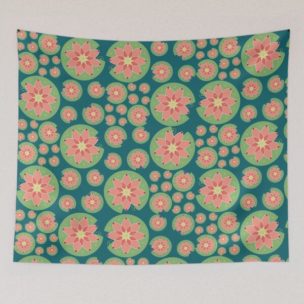 Item preview, Lily Pond - Teal designed and sold by Honey Crystal Fashion and Homegoods .