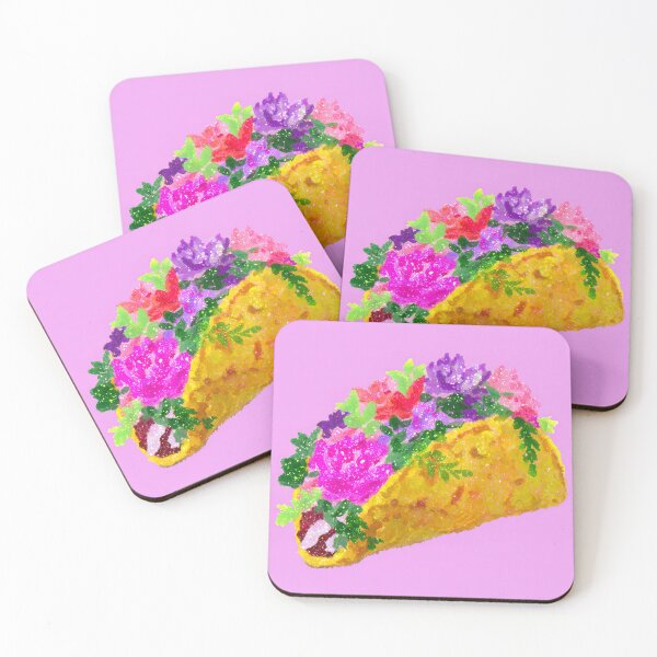 Item preview, Floral Fantasy Taco with Pastel Colors designed and sold by bubblegoth.