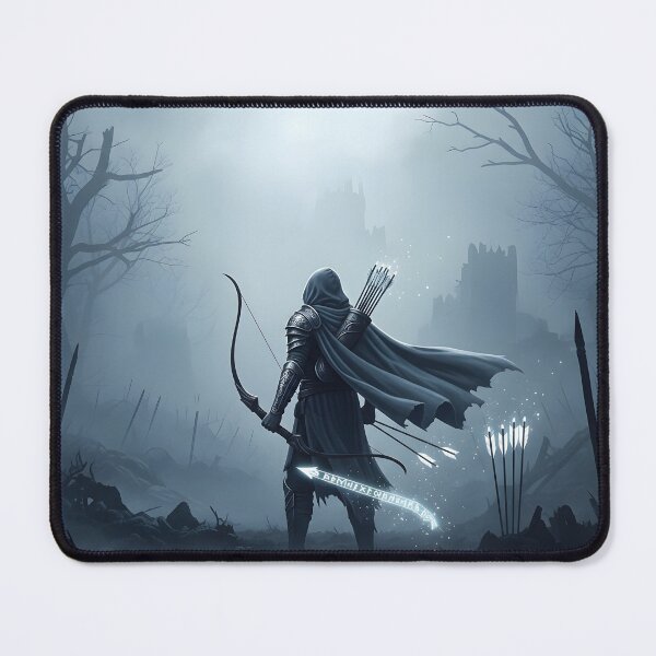 Item preview, Silent Warrior – Misty Hooded Archer on the Battlefield designed and sold by Cullinan Art.