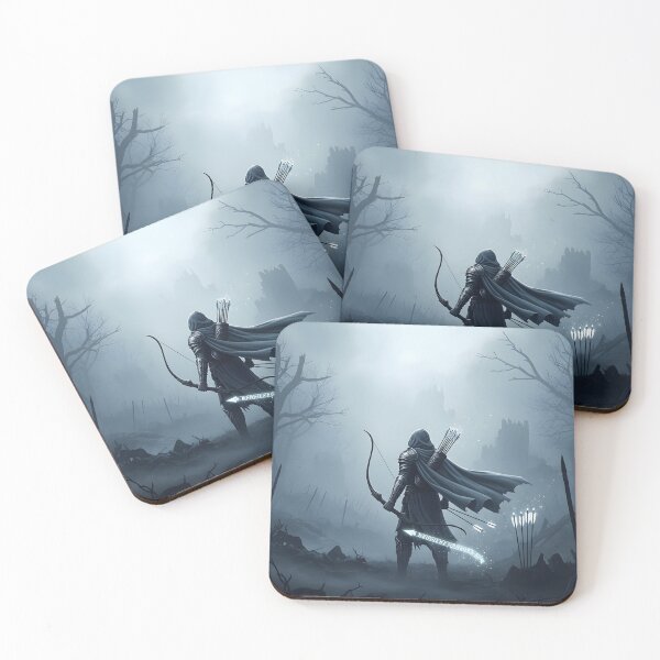 Item preview, Silent Warrior – Misty Hooded Archer on the Battlefield designed and sold by Cullinan Art.