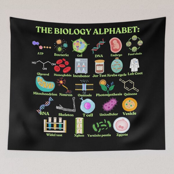 Item preview, The Biology Alphabet, cool science and biology designed and sold by NoetherSym.