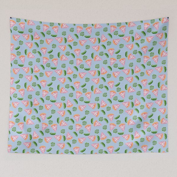 Item preview, Pickle pizza pattern designed and sold by Ruthie-V-Nowak.