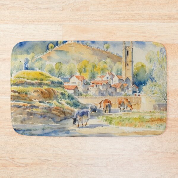 Item preview, High above widecombe2（watercolour + AI） designed and sold by artsmeow.