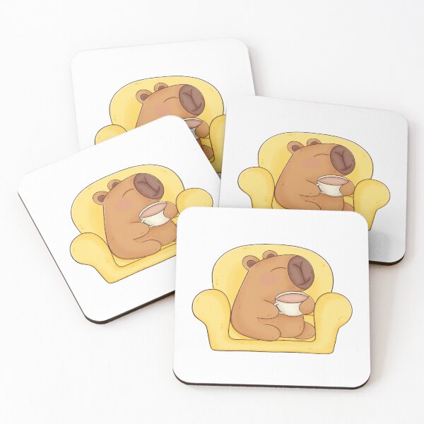 Item preview, Cute Capybara Loves Tea designed and sold by Doodleooly.