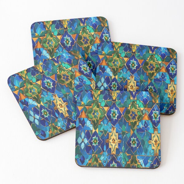 Item preview, A vibrant blanket with intricate tile patterns  designed and sold by BossMeLady.