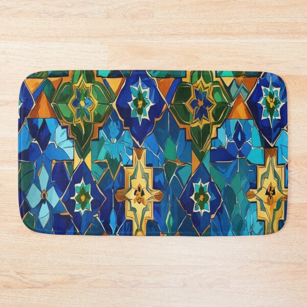 Item preview, A vibrant blanket with intricate tile patterns  designed and sold by BossMeLady.
