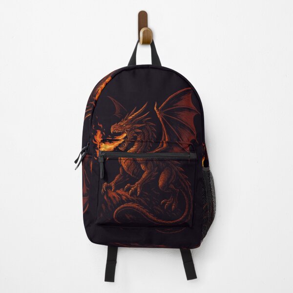 Item preview, Fiery red dragon breathing flames in a bold, dynamic style designed and sold by Nazardes.