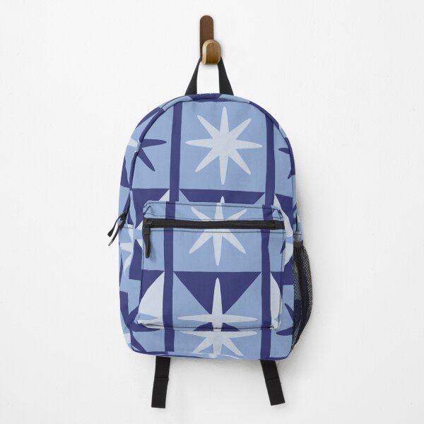 Item preview, Mid Century Modern Starburst Pattern in Blues designed and sold by tonymagnerart.